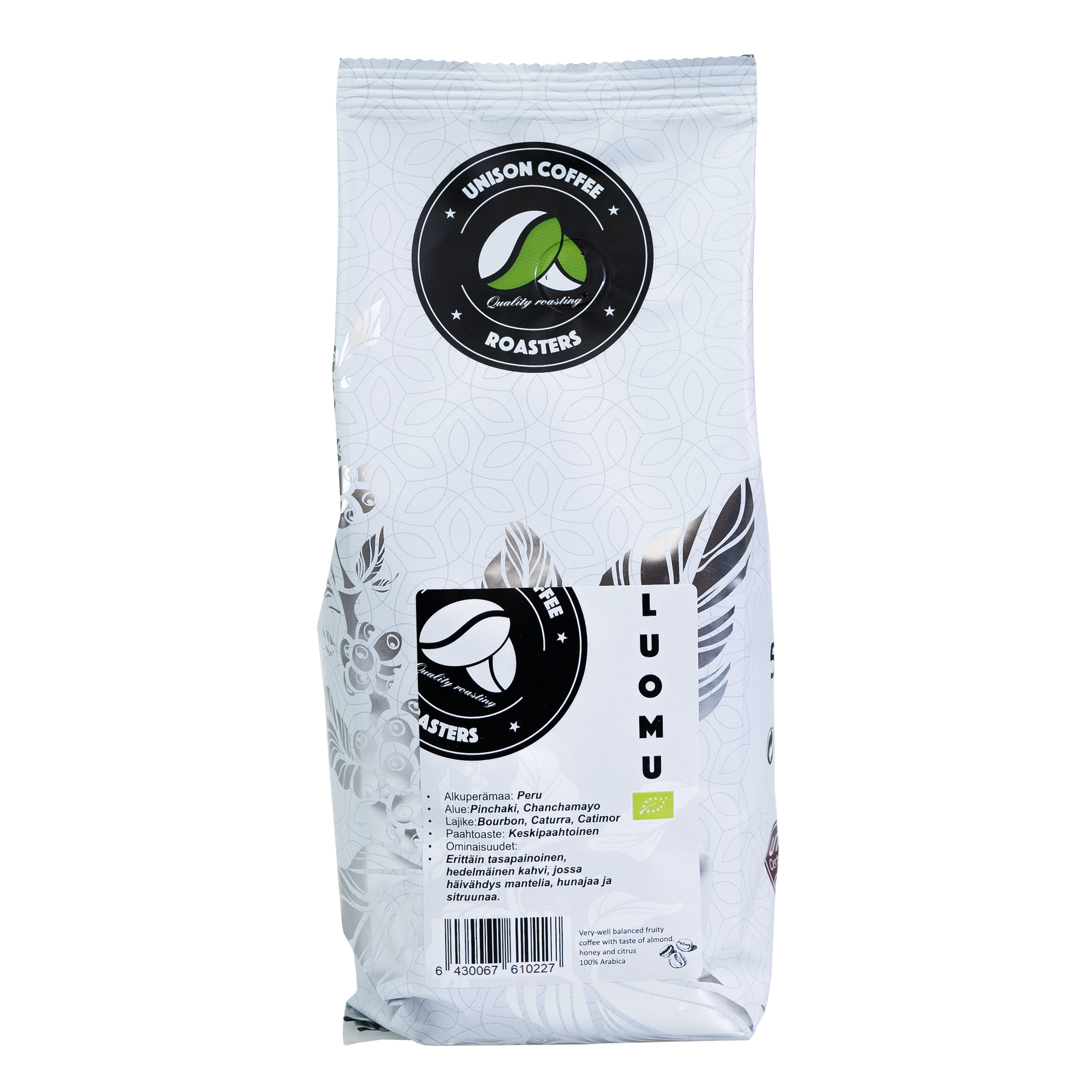 Органический зерновой кофе средней обжарки 500 гр