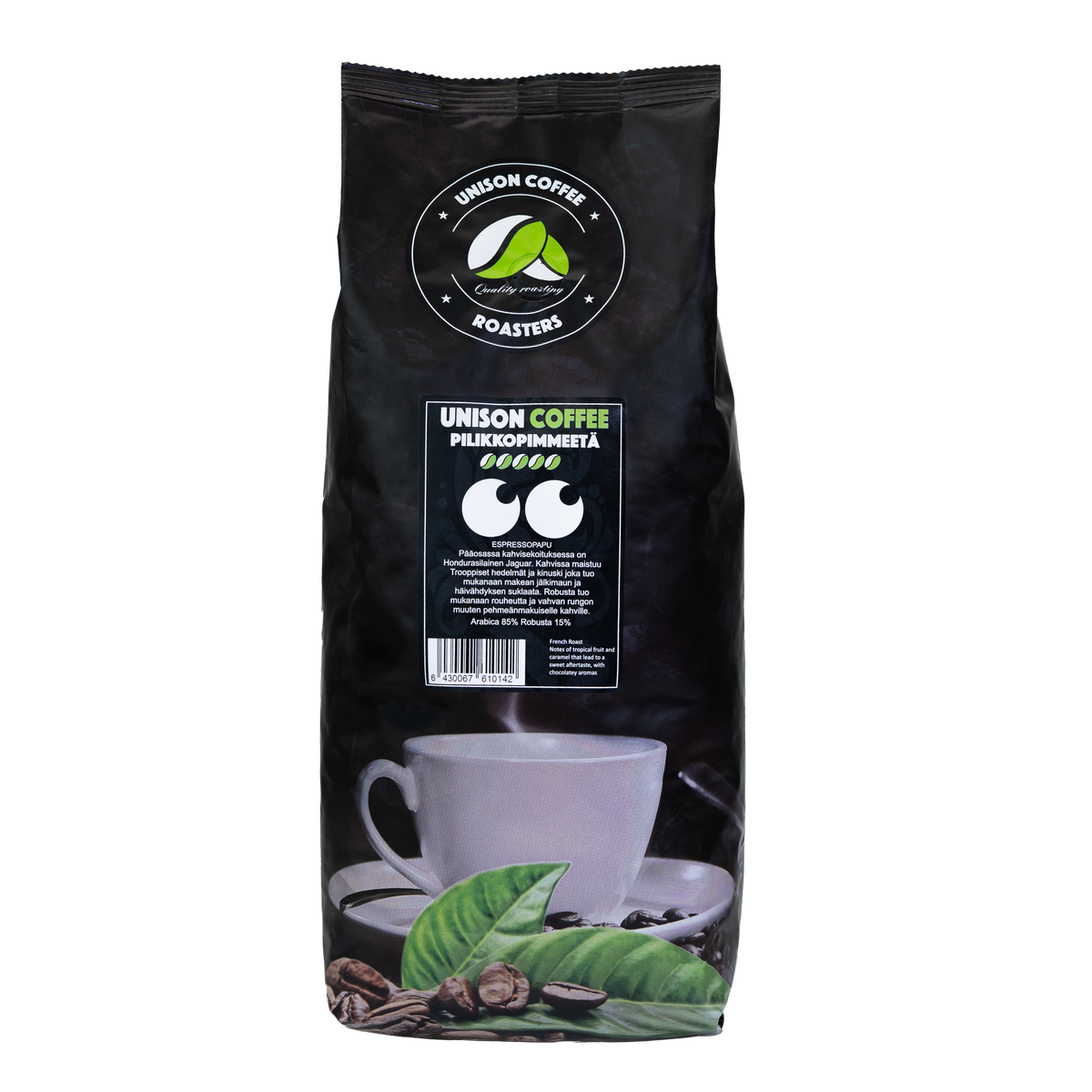 Pilikkopimmeetä, espresso papukahvi 1000g x 12 kpl